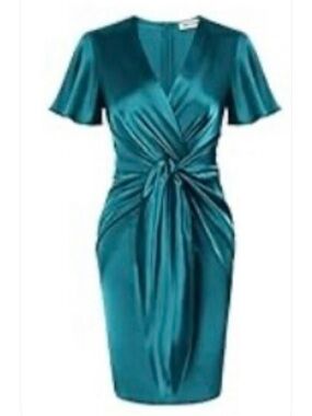 Grace Karin Teal Satin Dress